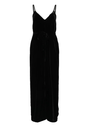 Gold Hawk velvet V-neck jumpsuit - White