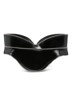 Alexander McQueen leather corset belt - Black