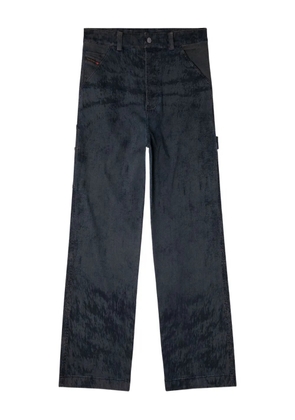 Diesel paint-splatter utility-pocket trousers - Black
