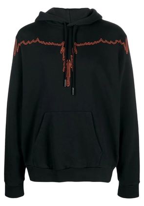 COUNTY OF MILAN graphic-print drawstring hoodie - Black