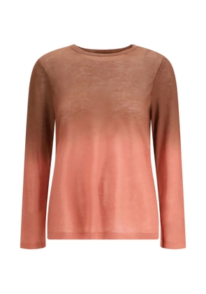 MIRROR IN THE SKY degraded-effect T-shirt - Brown