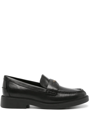 Michael Michael Kors logo-penny leather loafers - Black