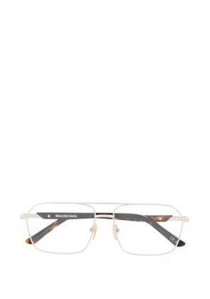 Balenciaga Eyewear double-bridge pilot-frame glasses - Gold