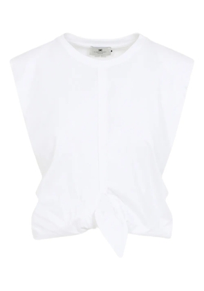 Elisabetta Franchi knot-detail T-shirt - White