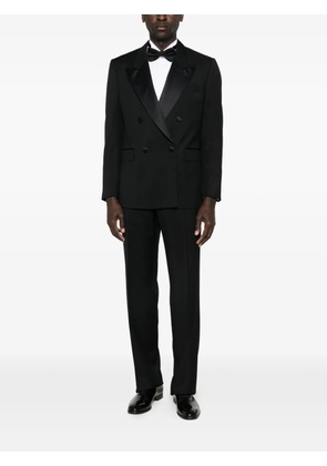 Lardini double-breasted shawl-lapel suit - Black