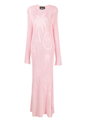 BARROW open-knit maxi dress - Pink