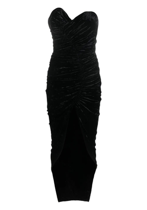 Alexandre Vauthier strapless velvet dress - Black