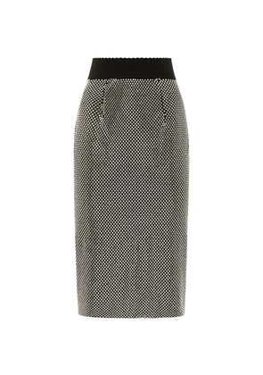 Dolce & Gabbana crystal mesh midi skirt - Silver