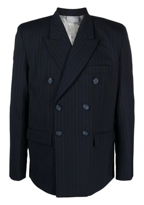 VTMNTS pinstriped double-breasted blazer - Blue