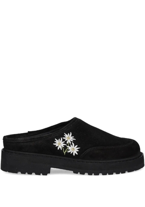 Diemme Maggiore Stella embroidered platform mules - Black
