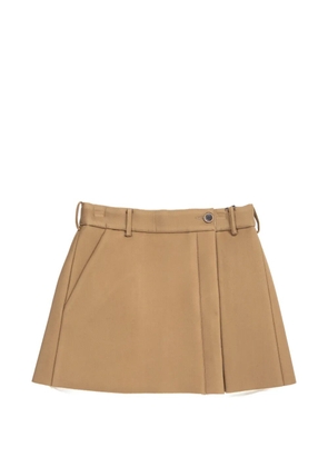 Uma Wang pleated mini skirt - Neutrals