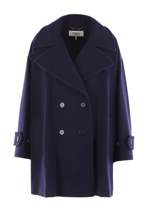 Chloé buttoned double-breasted coat - Blue