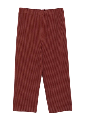 Homme Plissé Issey Miyake pleated cropped trousers - Brown