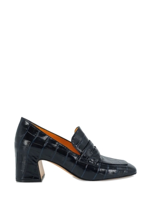 Madison.Maison croc-effect leather loafers - Black