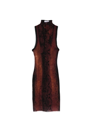 Jean Paul Gaultier snake-pattern mini dress - Brown