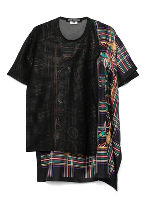 Junya Watanabe lurex-detailed T-shirt - Black