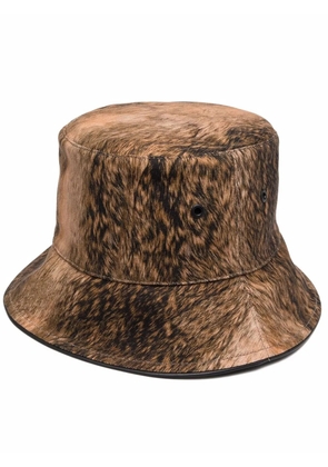 Burberry fur print bucket hat - Neutrals