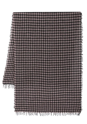 Faliero Sarti check-print scarf - Black