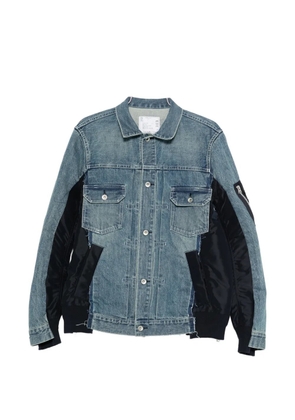 sacai panelled pocket jacket - Blue