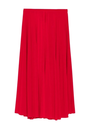 Norma Kamali pleated midi skirt - Red