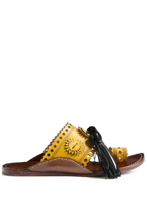 La DoubleJ tassel-embellished sandals - Yellow
