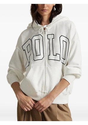 Polo Ralph Lauren logo-print zip-up hoodie - White