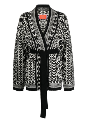 La DoubleJ belted wool cardigan - Black