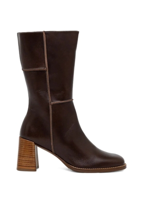 BILLI BI block-heel panelled boots - Brown