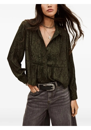 Ba&Sh Riata animal-pattern shirt - Green