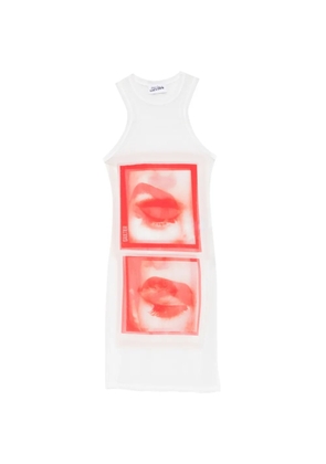 Jean Paul Gaultier eye print mini dress - White