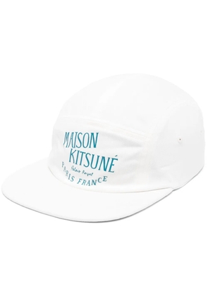 Maison Kitsuné logo-print cotton cap - White