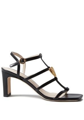 Claudie Pierlot heart-heel leather sandals - Black