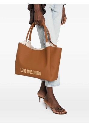 Love Moschino logo-lettering tote bag - Brown