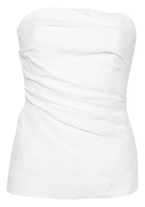 TOVE Izel linen bandeau top - White