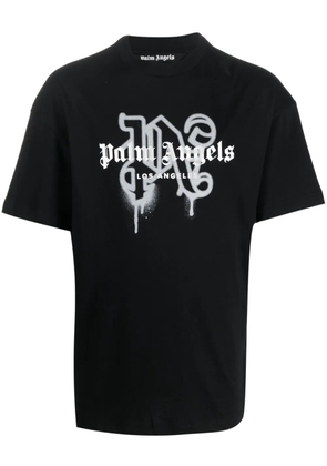 Palm Angels Los Angeles monogram-print T-shirt - Black