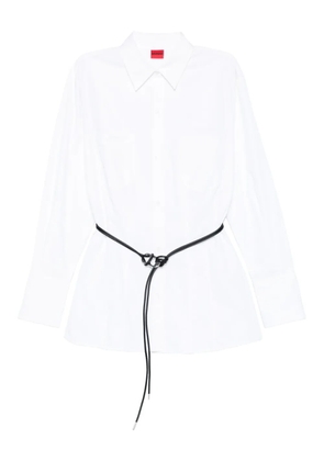 HUGO belted cotton shirt - White