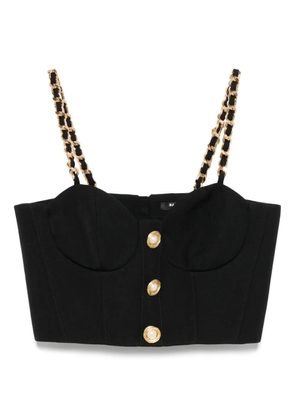 Balmain chain link-straps top - Black