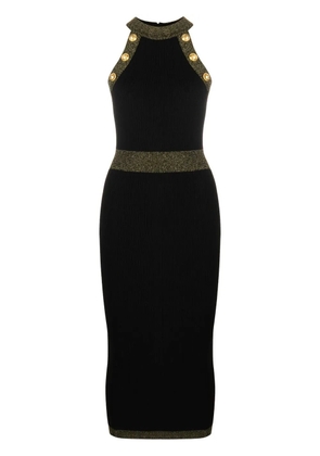 Balmain button-detail knitted dress - Black