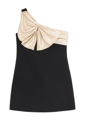 Valentino Garavani one-shoulder bow mini dress - Black
