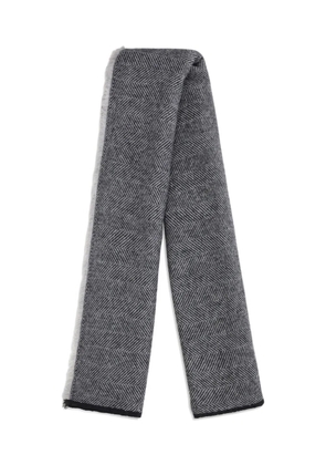 Brunello Cucinelli herringbone fringed scarf - Grey