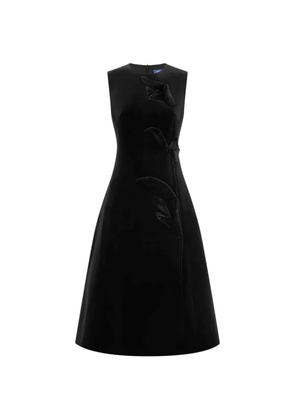 Leo Lin Cleo floral-appliqué midi dress - Black