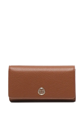 V°73 logo-plaque snap-closure wallet - Brown