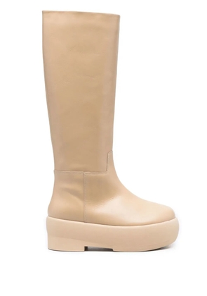 GIABORGHINI Gia flatform boots - Neutrals
