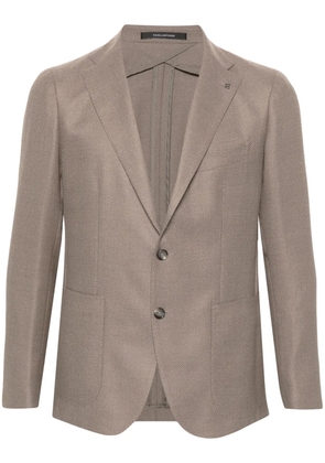 Tagliatore brooch-logo appliqué blazer - Brown