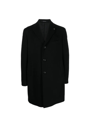 Tagliatore single-breasted cashmere coat - Black