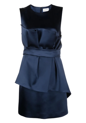 P.A.R.O.S.H. satin belted sleveless minidress - Blue