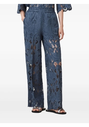 AllSaints Charli floral-lace trousers - Blue