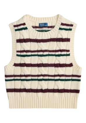 Polo Ralph Lauren cable-knit striped vest - Neutrals