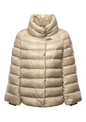 Fay high-neck quilted jacket - Neutrals