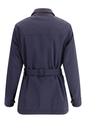 Brunello Cucinelli belt-waist shirt jacket - Blue